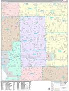 Oak Park Wall Map Premium Style
